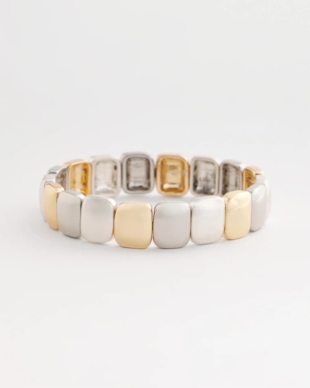 Mixed-Metal Matte Square Stretch Bracelet MIXED METALS - Chico's discount