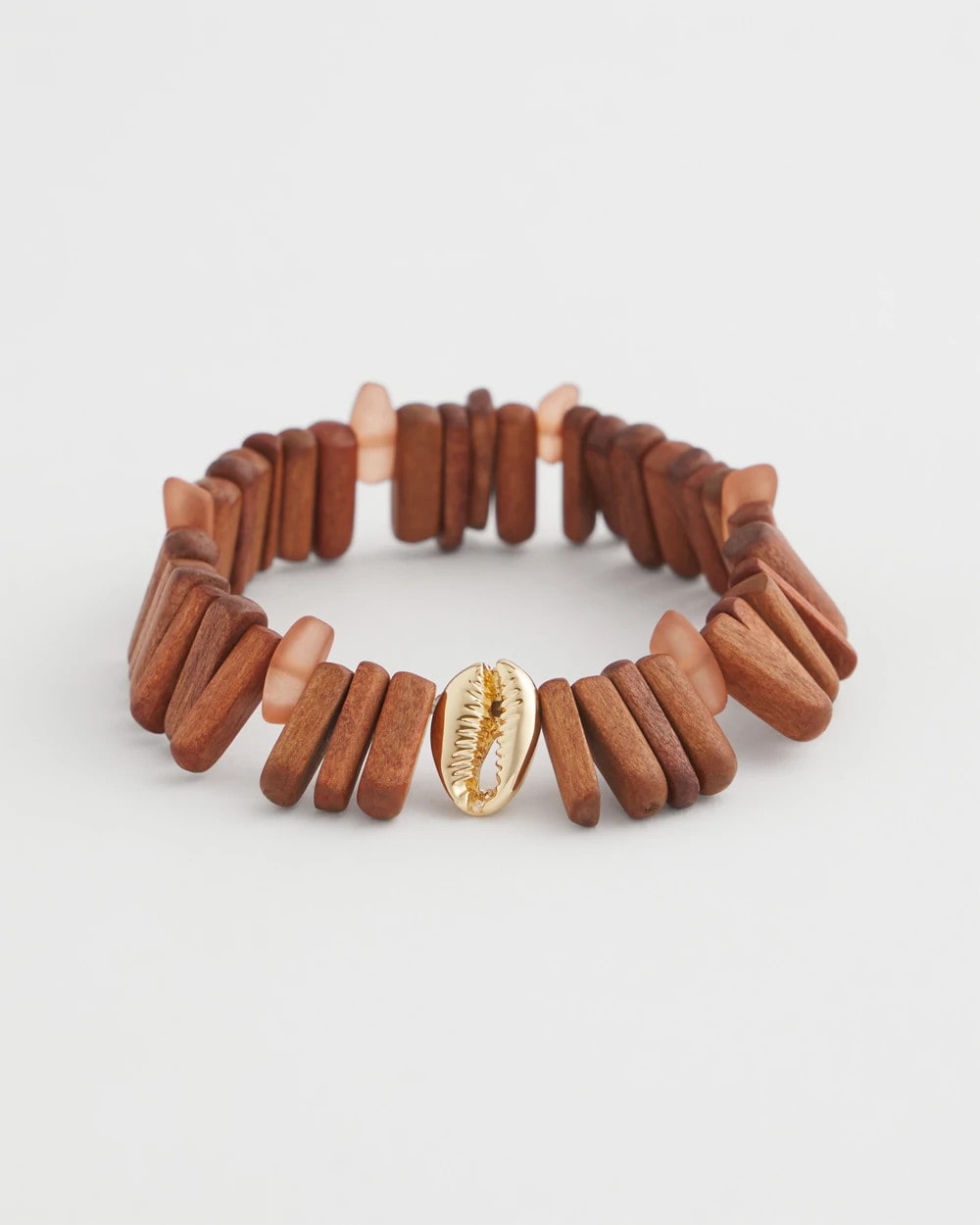 Walnut-Wood-Motif Stretch Bracelet NEUTRAL - Chico's outlet