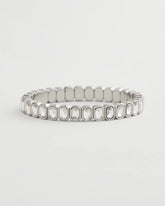 Silver Bezel Set Stretch Tennis Bracelet - Chico's sale