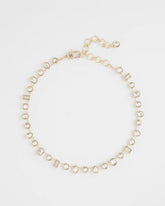 Bezel Set Short Goldtone Necklace GOLD - Chico's outlet