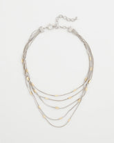 Mixed Metal Multi-Strand Necklace MIXED METALS - Chico's for sale