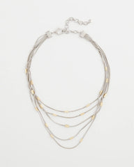 Mixed Metal Multi-Strand Necklace MIXED METALS - Chico's for sale
