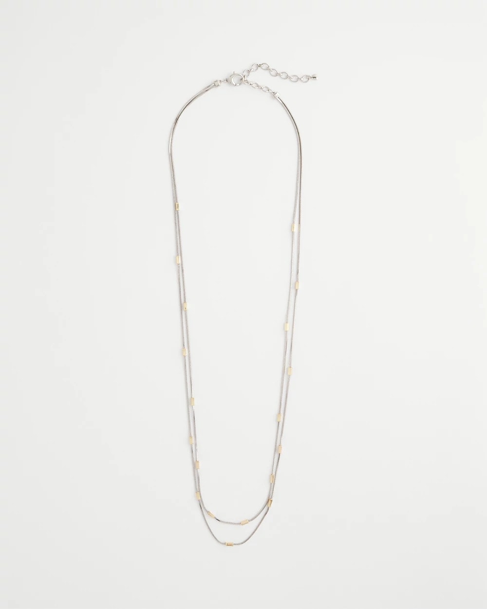 Mixed Metal Double Strand Necklace MIXED METALS - Chico's sale