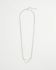 Mixed Metal Double Strand Necklace MIXED METALS - Chico's sale