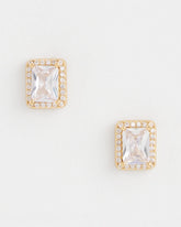 Gold Emerald Cut Stud Earrings GOLD - Chico's near me