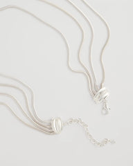 Multi-Layer Snake Chain Necklace SILVER - Chico's outlet