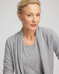 Multi-Layer Snake Chain Necklace SILVER - Chico's outlet