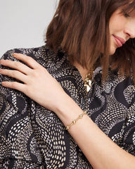 Gold-tone Medium Bead Stretch Bracelet - Chico's online