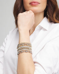 Gold-tone Medium Bead Stretch Bracelet - Chico's online