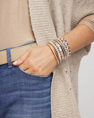 Tri-Tone Rectangle Stretch Bracelet MIXED METALS - Chico's for sale