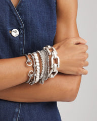 Silvertone Stretch Bracelet SILVER - Chico's outlet