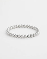 Small Beaded Silver Tone Stretch Bracelet SILVER - Chico's for sale