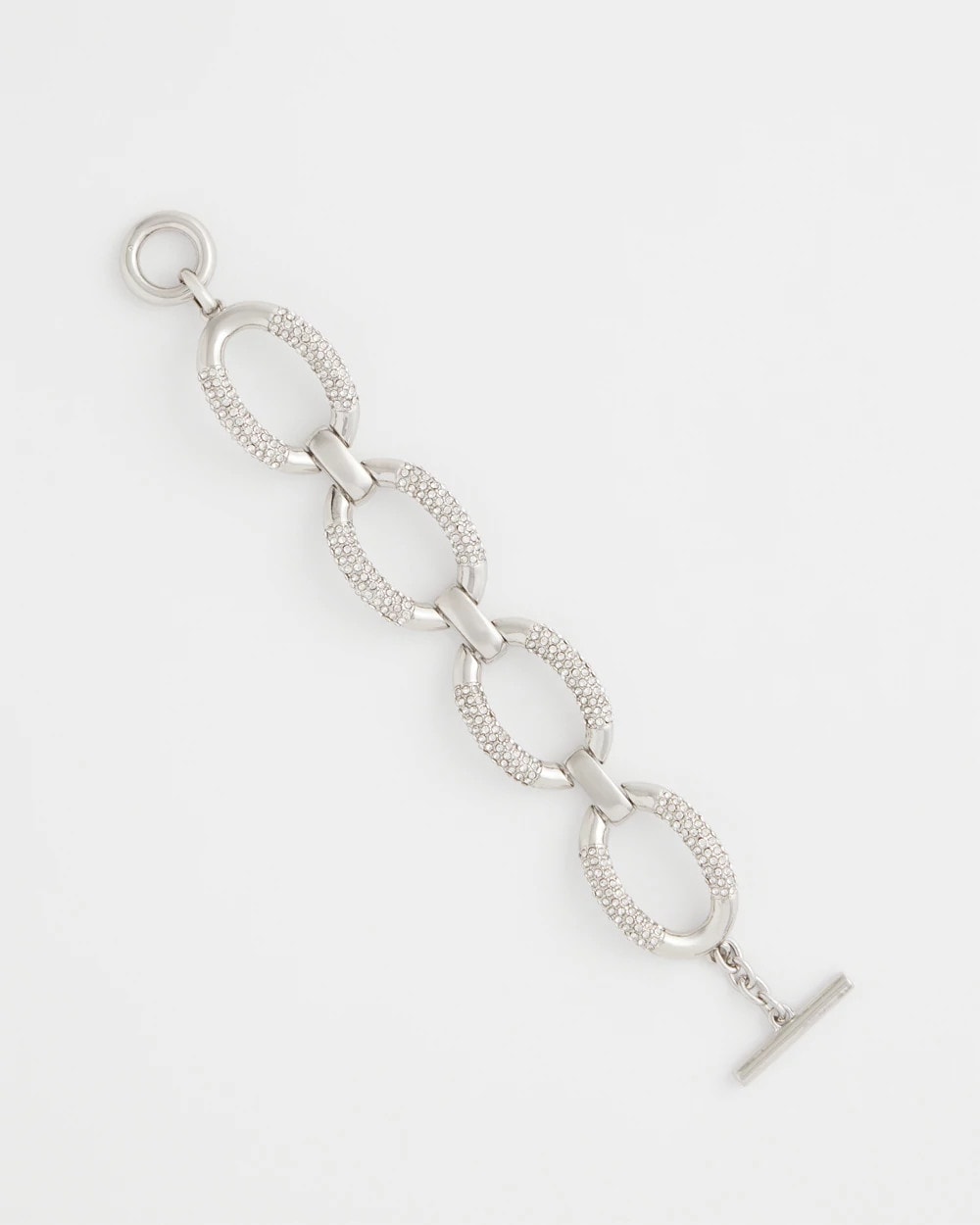 Large Pave Link Toggle Bracelet SILVER - Chico's discount