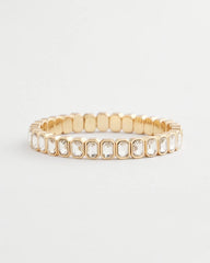 Gold Bezel Set Stretch Tennis Bracelet GOLD - Chico's sale