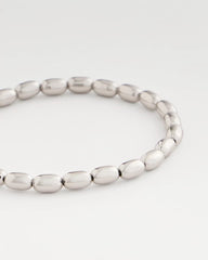 Silvertone Oval Beaded Stretch Bracelet SILVER - Chico's online