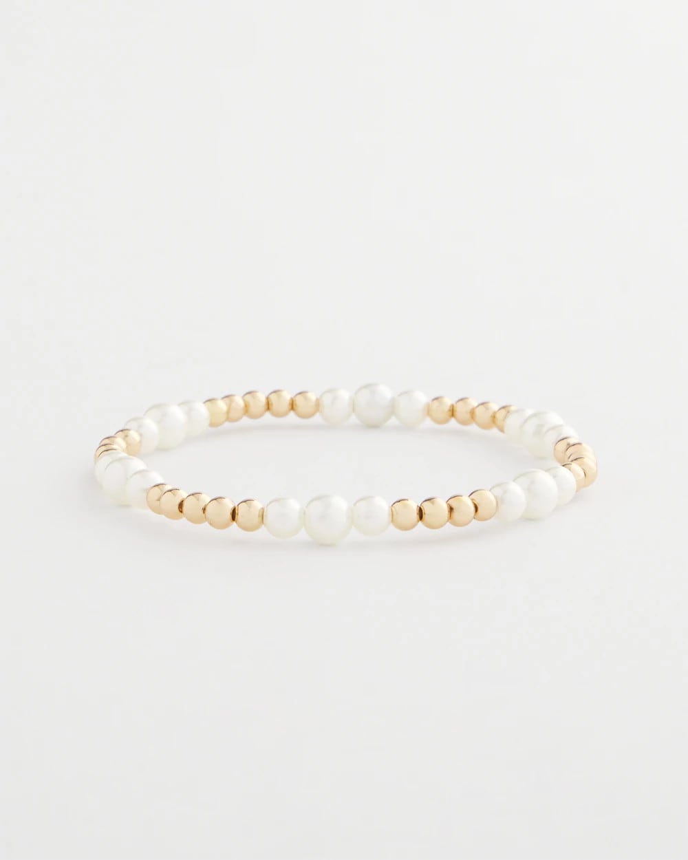 Goldtone Bead Stretch Bracelet PEARL - Chico's near me