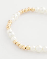 Goldtone Bead Stretch Bracelet PEARL - Chico's near me