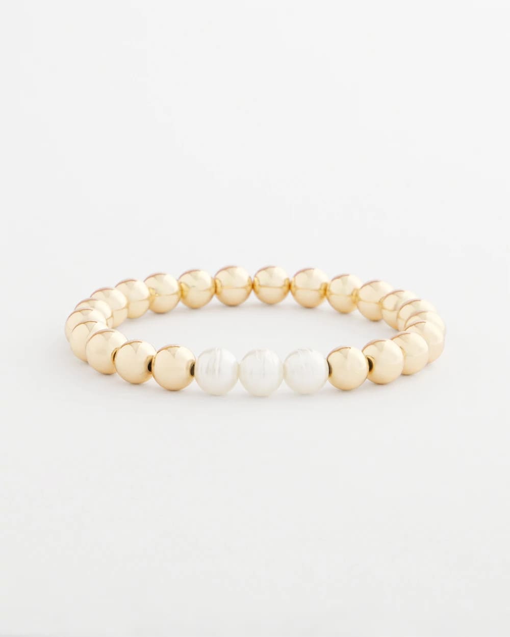 Goldtone Bead Stretch Bracelet PEARL - Chico's US