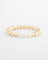 Goldtone Bead Stretch Bracelet PEARL - Chico's US