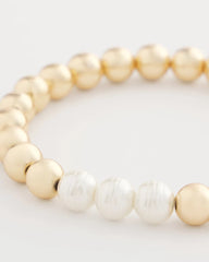Goldtone Bead Stretch Bracelet PEARL - Chico's US