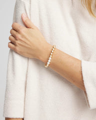 Goldtone Bead Stretch Bracelet PEARL - Chico's US