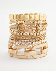 Golden Matte Square Stretch Bracelet GOLD - Chico's sale