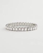 Silver Bezel Set Stretch Tennis Bracelet - Chico's outlet