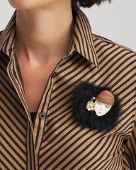 Feathered Lady Brooch MULTI - Chico's US