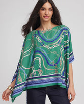 Rope Relic Poncho JARDIN GREEN - Chico's outlet