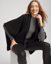 Embellished Shawl Collar Ruana BLACK - Chico's near me