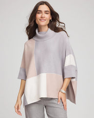 Quilted Chic Cowlneck Poncho BIRCH - Chico's outlet