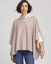 Rhinestone Embellished Poncho LIGHT TAUPE HEATHER - Chico's for sale