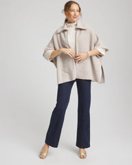 Zip-Front Collared Ruana NEUTRAL - Chico's sale