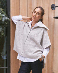 Zip-Front Collared Ruana NEUTRAL - Chico's sale