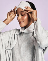 Wrap & Eye Mask Travel Set FROSTED GRAY HEATHER - Chico's sale