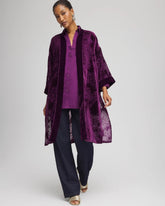 Floral Burnout Kimono PURPLE ROYALE - Chico's US