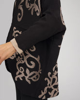 Ottoman Jacquard Cocoon Cardigan BLACK - Chico's sale