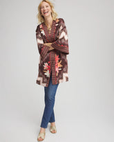 Long Mixed-Print Kimono CACAO - Chico's online