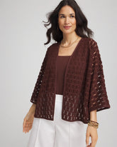 Short Woven Kimono CACAO - Chico's for sale