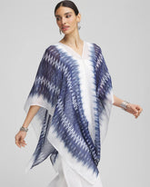 Long Embellished Linen Kaftan BLUE CASA - Chico's outlet