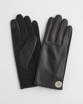 Leather Button Detail Gloves BLACK - Chico's for sale