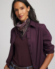 Frosty Floral Square Neckerchief Scarf BLACK - Chico's sale