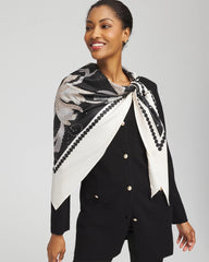 Printed Triangle Neckerchief Scarf BLACK - Chico's outlet