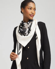 Printed Triangle Neckerchief Scarf BLACK - Chico's outlet