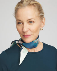 Skylight Double-Sided Skinny Scarf TEAL SHADOW - Chico's sale