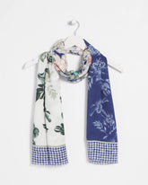 Colorblock Floral-Print Oblong Scarf ECRU - Chico's US