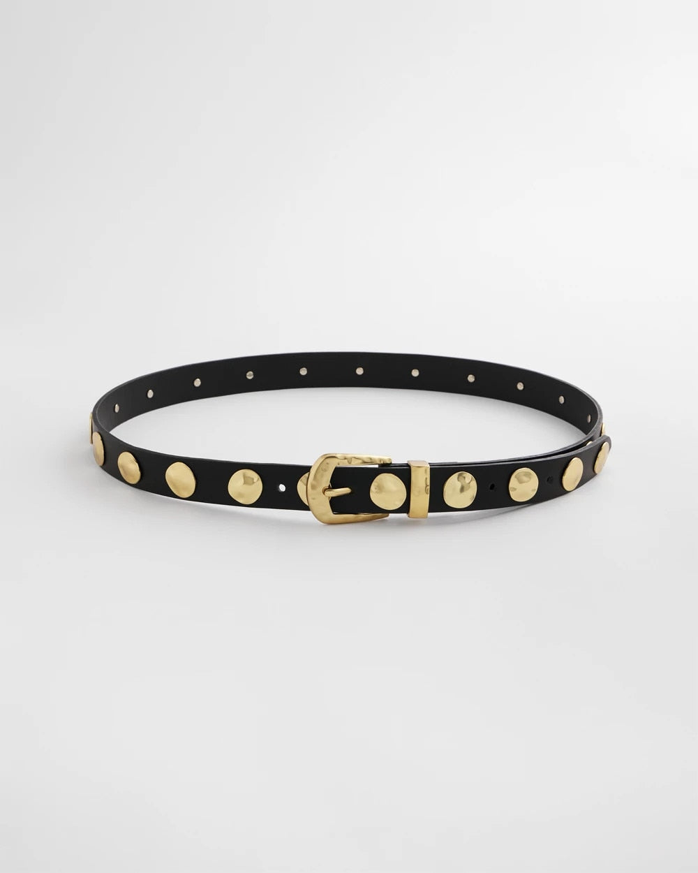 Studded Faux Leather Trouser Belt BLACK - Chico's sale