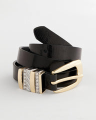 Mixed Metal Trouser Belt BLACK - Chico's outlet