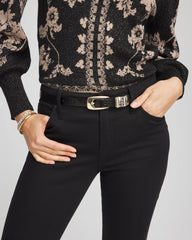 Mixed Metal Trouser Belt BLACK - Chico's outlet