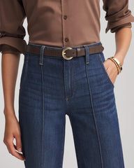 Crocodile Motif Trouser Belt BROWN - Chico's near me